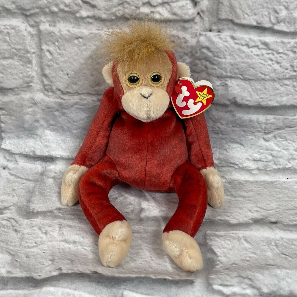 Ty Retired Beanie Babies Schweetheart Authentic Orangutang Plush Toy 1999